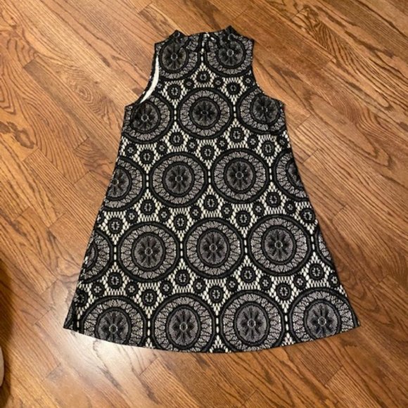 Holiday Party black champagne sparkle Mock Neck cocktail XS dress - Picture 2 of 9